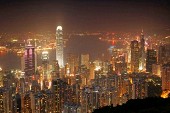 China Hongkong Island, Victoria Peak, Skyline
